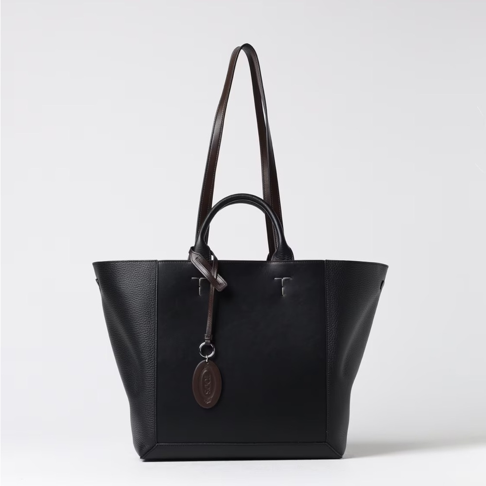 Tod's Black and Brown Leather Tote